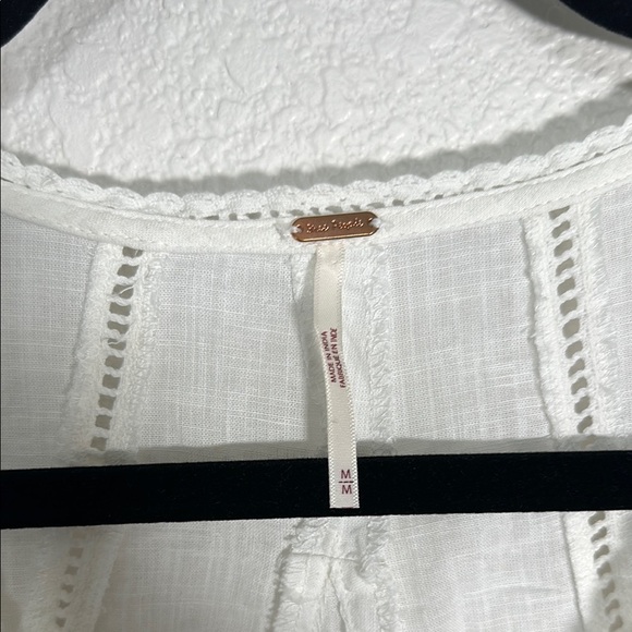 Free People Serenity Embroidered Cotton Minidress M - Picture 5 of 9